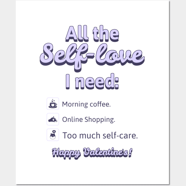 Checklist to Celebrate Self Love - All The Self-Love I Need Wall Art by All About Midnight Co